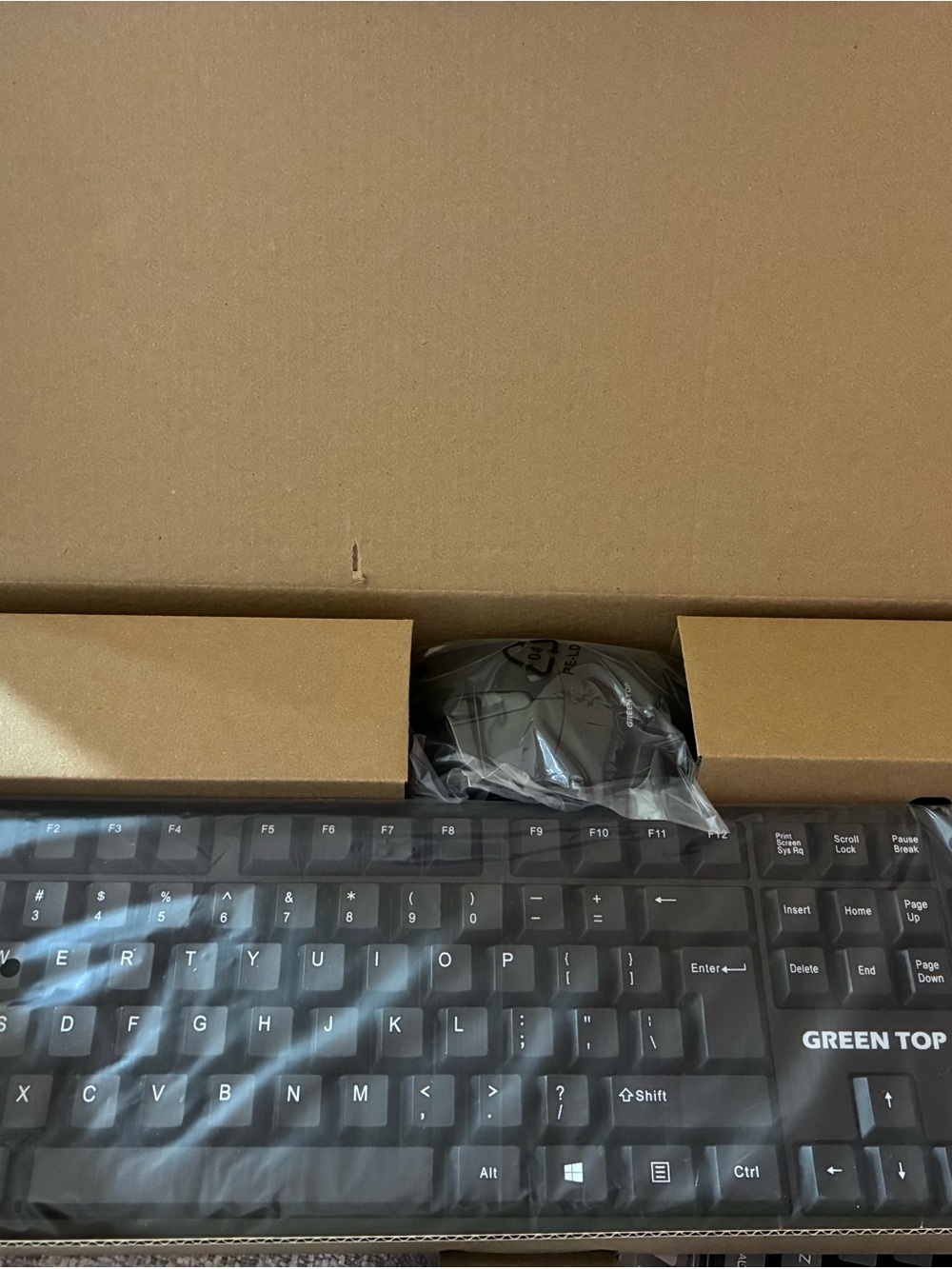 Black Wired Keyboard and Mouse Combo